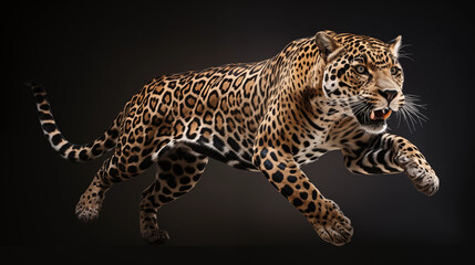 Fototapeta premium Jaguar’s Graceful Leap