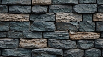 Fototapeta premium Rough gray stone wall background with a textured surface