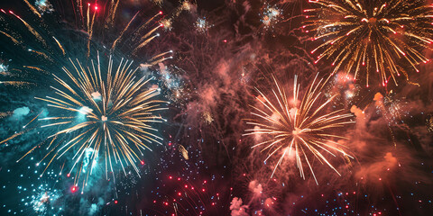 Fototapeta premium fireworks in the night sky