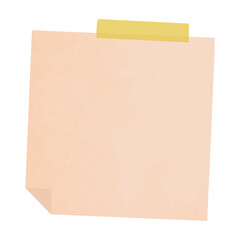 Orange notepaper journal sticker design element