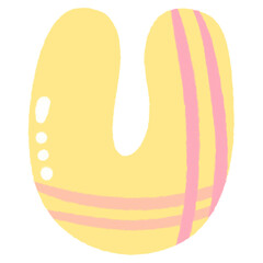 Cute yellow alphabet