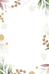 Leafy frame design transparent png