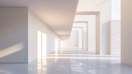 Obraz premium Clean white space with a large empty area and a smooth background.