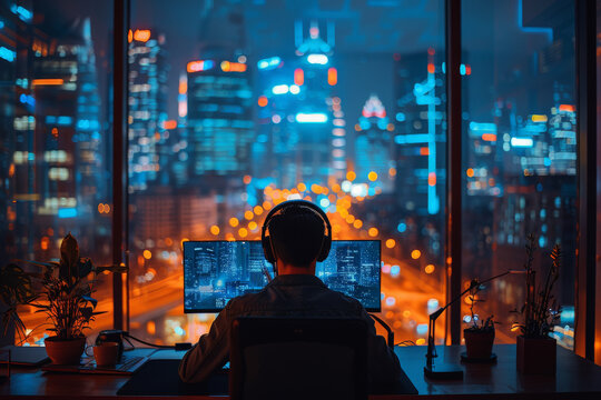 Overseas assignments and remote collaboration with Illustrate workers on overseas assignments collaborating remotely with their home teams, using digital tools and video conferencing, set against a