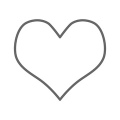 Stroke heart geometric shape transparent png