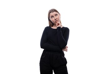 A school-age girl with brown hair is cunning and keeps a secret