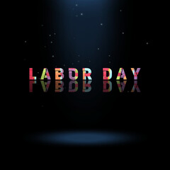 3d graphics design, Labor day text effects