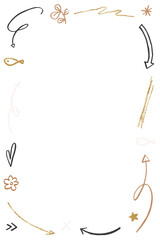 Png doodle frame transparent background