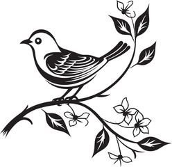 Leafy Sanctuary Birds Home Birds Leafy Branch
