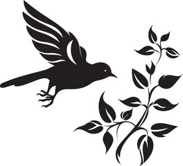 Leafy Branch Birds Abode Birds Leafy Peace
