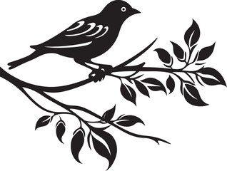 Birds Leafy Branch Leafy Haven Birds Peace