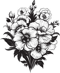 Serene Blossoms Floral Logo Design Elegant Blooms Flower Icon Graphic