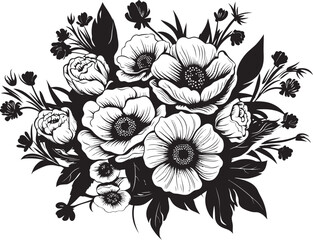 Elegant Petals Vector Flower Icon Blooming Brilliance Floral Icon Art