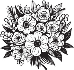 Elegant Blossoms Floral Vector Design Petal Perfection Flower Logo Art