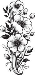 Fototapeta premium Blooming Harmony Vector Logo Design Elegant Blooms Floral Icon Art