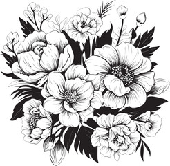 Petal Fusion Flower Icon Design Blossom Harmony Floral Vector Art