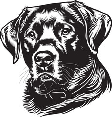 Labrador Retriever dog clipart, Labrador Retriever black vector
