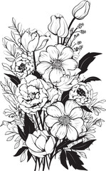 Blooming Harmony Floral Logo Graphic Petal Palette Bouquet Icon Design