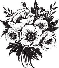 Graceful Blossoms Vector Icon Art Blossom Elegance Floral Logo Design