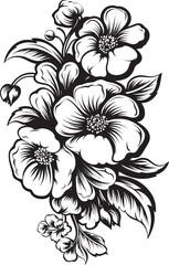 Serene Blossoms Flower Icon Design Blooming Perfection Vector Logo Art