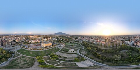 Obraz premium View from a path leading to Vesuvius, a volcano located in southern Italy