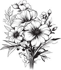 Petal Delight Floral Logo Art Blossom Radiance Flower Icon Graphic