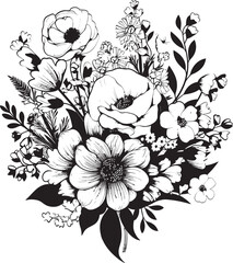 Petal Symphony Floral Icon Design Blossom Harmony Bouquet Vector Art