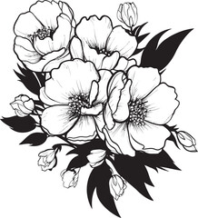 Blooming Harmony Bouquet Logo Art Petal Brilliance Flower Icon Design