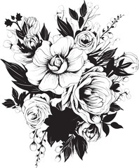 Blossom Essence Bouquet Vector Graphic Blooming Aura Floral Logo Design