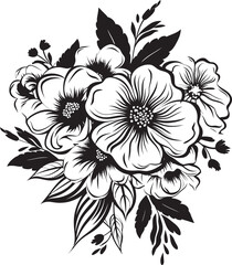 Graceful Petals Flower Logo Design Elegant Blossoms Bouquet Icon Graphic