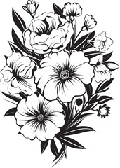 Blossom Symphony Floral Logo Art Petal Beauty Bouquet Vector Graphic