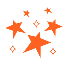 Stars png sticker, minimal collage element