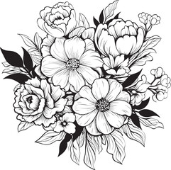 Fototapeta premium Blossom Radiance Flower Icon Design Blooming Brilliance Floral Logo Graphic