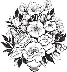 Graceful Petals Flower Icon Art Blooming Brilliance Flower Vector Icon