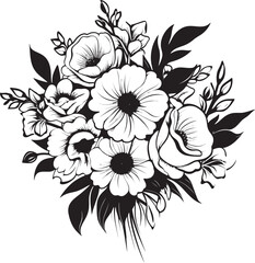 Blooming Brilliance Flower Vector Icon Petal Harmony Bouquet Logo Design