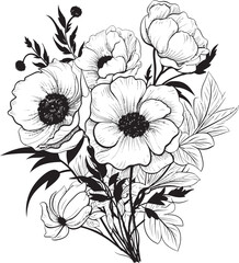 Blossom Radiance Flower Logo Graphic Blooming Charm Bouquet Icon Design