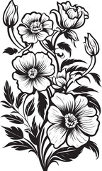 Blooming Radiance Bouquet Vector Logo Floral Essence Flower Icon Design