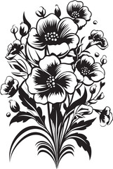 Serene Petals Flower Vector Graphic Graceful Blooms Floral Logo Design