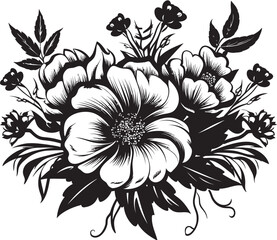 Petal Beauty Bouquet Vector Art Blossom Radiance Flower Icon Design