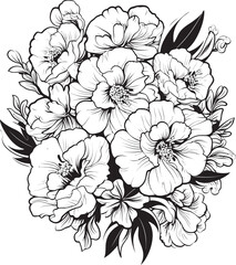 Blooming Charm Floral Vector Design Graceful Petals Flower Icon Art