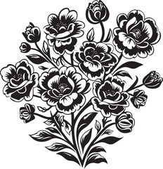 Petal Harmony Flower Vector Graphic Blossom Elegance Bouquet Icon Design