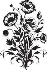 Elegant Blooms Floral Logo Art Petal Harmony Flower Vector Graphic