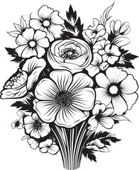 Blossom Essence Flower Logo Icon Blooming Radiance Bouquet Graphic Design