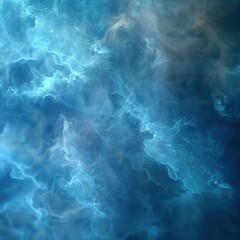 Obraz premium The open space of dense clouds undulating on the surface of the sea with a soft, glowing blue background sky creates a dramatic effect