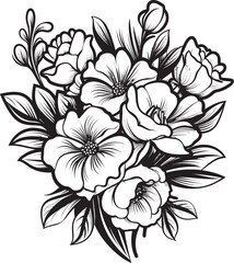 Blooming Bliss Bouquet Vector Logo Floral Brilliance Flower Icon Design