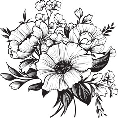 Blooming Perfection Bouquet Vector Logo Floral Delight Flower Icon Design