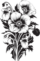 Floral Radiance Flower Icon Design Petal Symphony Bouquet Vector Logo