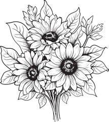 Sunflower Perfection Vector Art Design Radiant Blooms Sunflower Logo Icon