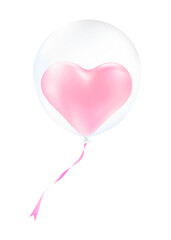 Heart balloon png sticker, transparent background