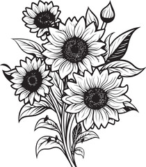 Sunlit Sunflower Radiance Vector Logo Radiant Sunflower Glow Logo Design